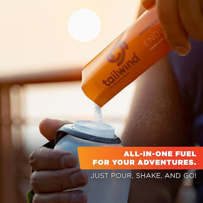 Tailwind Nutrition Endurance Fuel Carbohydrate &amp Electrolyte Sports Drink Mix Powder Gluten-Free Vegan Mandarin 50 Servings