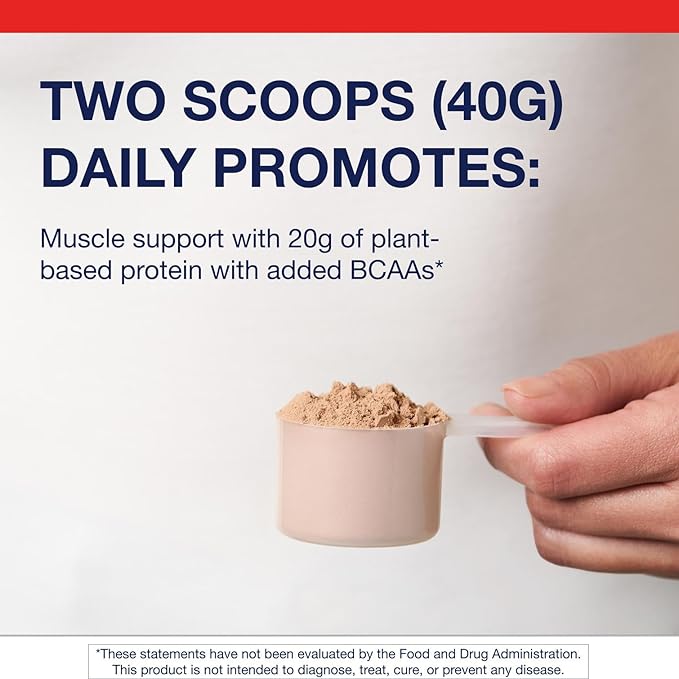 Metagenics Perfect Protein Pea &amp Rice - Plant-Based Protein Powder with 20g Protein &amp 3.5g BCAAs - Supports Muscle Growth &amp Recovery - Non-GMO Gluten-Free Dairy-Free - Chocolate - 30 Ser