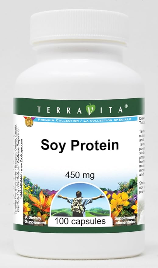 Soy Protein - 450 mg (100 Capsules ZIN: 521425)