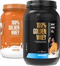 Maxler 100% Golden Whey Cinnamon Bun and Chocolate Peanut Butter Bundle