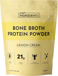 Bone Broth Protein Powder – Lemon Cream | 15 Servings | 21g Grass-Fed Protein per Serving | Dairy-Free | Collagen for Gut Skin &amp Joint Support | Made with Real Food Ingredients