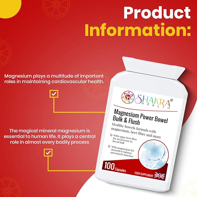 Magnesium Power Bulk &amp Flush. A Magnesium Based Formula to Support Long-Term Bowel Hydration Health &amp Removal of Colonic Plaque | Shakra Health