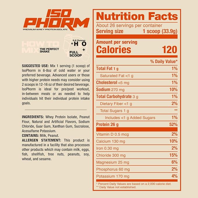DRAGON PHARMA Isophorm Hydrolized Whey Protein Isolate Fast Absorption Premium Whey Protein Maximize Recovery Great Tasting 25g Per Serving (2 lb White Chocolate Peanut Butter)