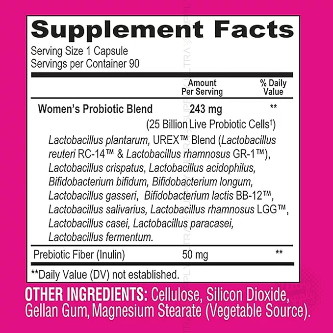 Members Mark Women's Probiotic 25 Billion CFU – 14 Strains Delayed Release Capsules 90 Count