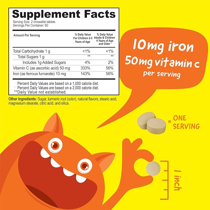 Kids Multivitamin Chewables + Iron 10mg + Vitamin C Chewables Bundle