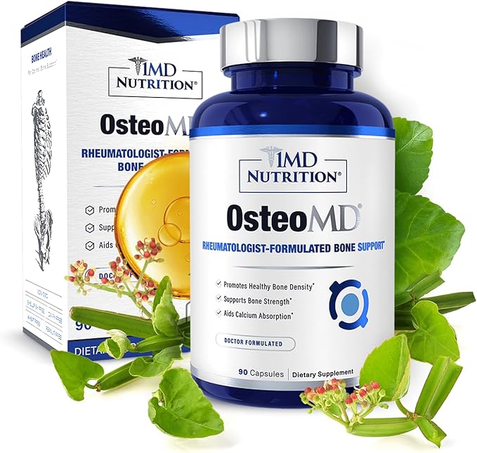 1MD Nutrition Bone Support Bundle - Includes Collagen Peptides and OsteoMD for Comprehensive Bone Support