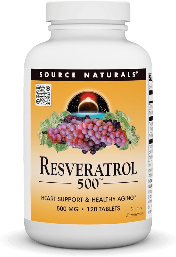 Source Naturals Resveratrol 500 Heart Support &amp Healthy Aging* 500 mg - 120 Tablets
