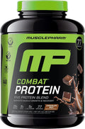 MusclePharm Combat Protein Powder Chocolate Milk Flavor Fuels Muscles for Productive Workouts 5 Protein Sources Including Whey Protein Isolate &amp Egg Albumin Gluten Free 6.2 lb 77 Servings