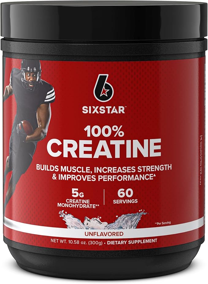 Six Star Elite Series 100% Whey Protein Plus Triple Chocolate 1.8lbs and 100% Creatine Monohydrate Powder Unflavored 60 Servings