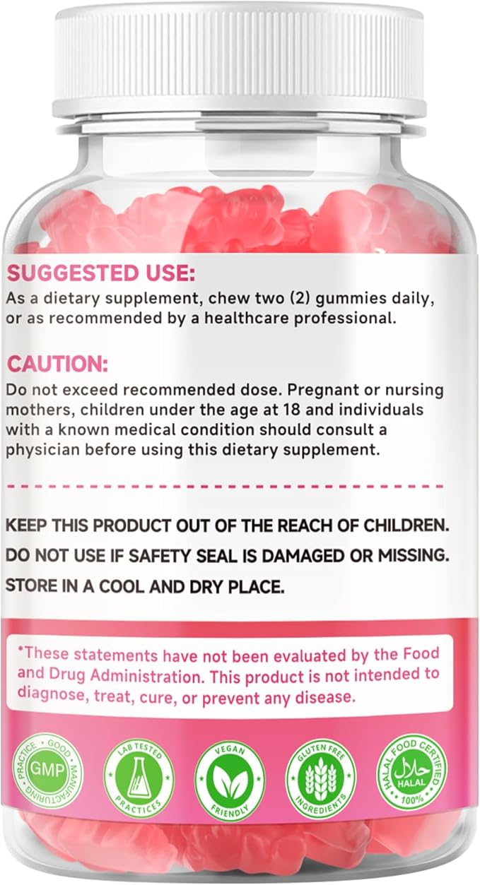 2 Pack Calcium Citrate Gummies 1000mg w/Vitamin D3 High Absorption Calcium Gummies for Women &amp Men Plus Magnesium Potassium Zinc for Muscle &amp Immune Support Raspberry Flavor 120 Count