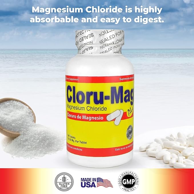 Magnesium Chloride Tablets - CLORU-MAG PLUS 2 Pack - (CLORURO DE MAGNESIO)
