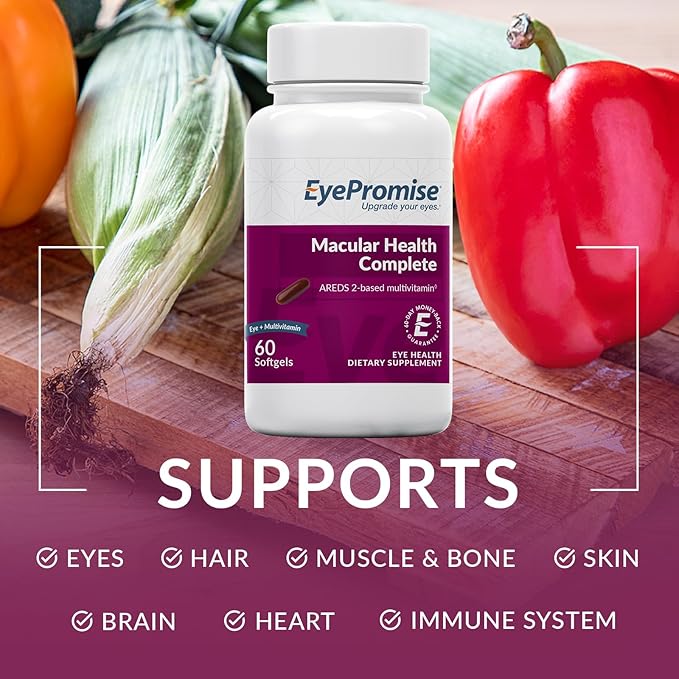 EyePromise Macular Health Complete Supplement - 60 Softgels 30-Day Supply - Complete Macular Support with 10mg Lutein &amp Zeaxanthin