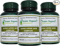 Green Organic Supplements' Alpha Lipoic Acid Complex ALA 90 VCaps Alpha Lipoic Acid Capsules (Pack of 3)