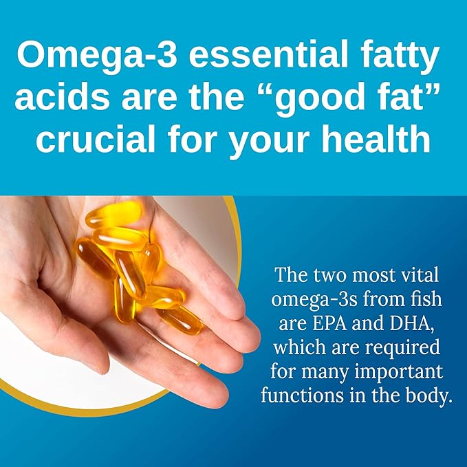 Xtendlife Omega 3 DHA Fish Oil for Heart Brain &amp Joint Health - 1100mg Omega - 3 with 700mg DHA &amp 300mg EPA - 1 Month Supply (60 Count)