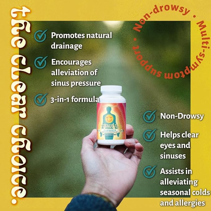 LUV Everyday Allergeze™- Supports Allergy Wellness &amp Sinus Health Featuring Quercetin and Stinging Nettle with Bromelain Crafted for Seasonal Well-Being cGMP Certified Made in USA Vegan - 90 Tab