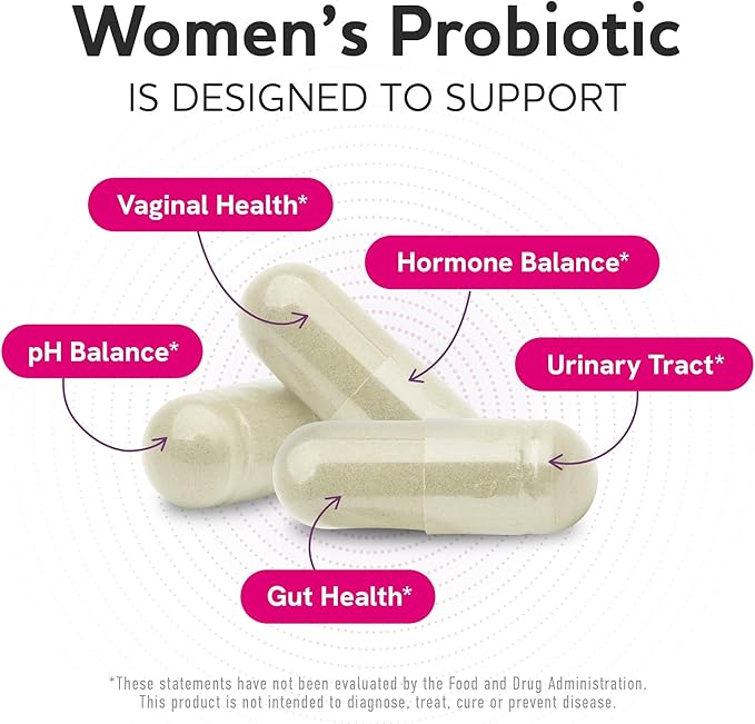 Probiotics for Women | 50 Billion CFU for Vaginal pH Balance &amp Digestive Health Support | Female Probiotics with Prebiotics &amp Hormone Balance Blend | Third-Party Tested Vegan &amp Gluten-Fr