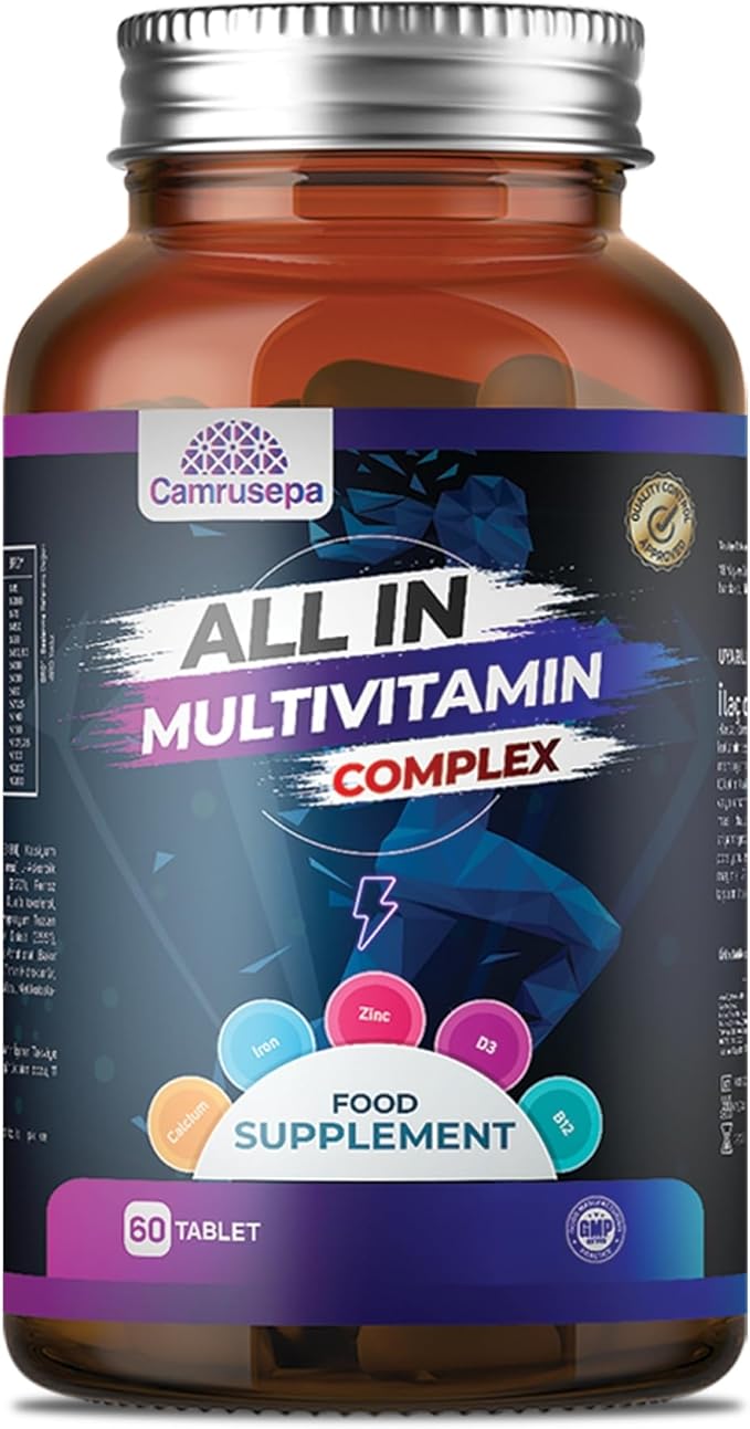 All in Multivitamin Complex – Daily Tablet with Calcium Iron Zinc Vitamin C B Complex D3 E A &amp More – Complete Daily Nutritional Support for Adults – 60 Tablets | 60 Day Supply