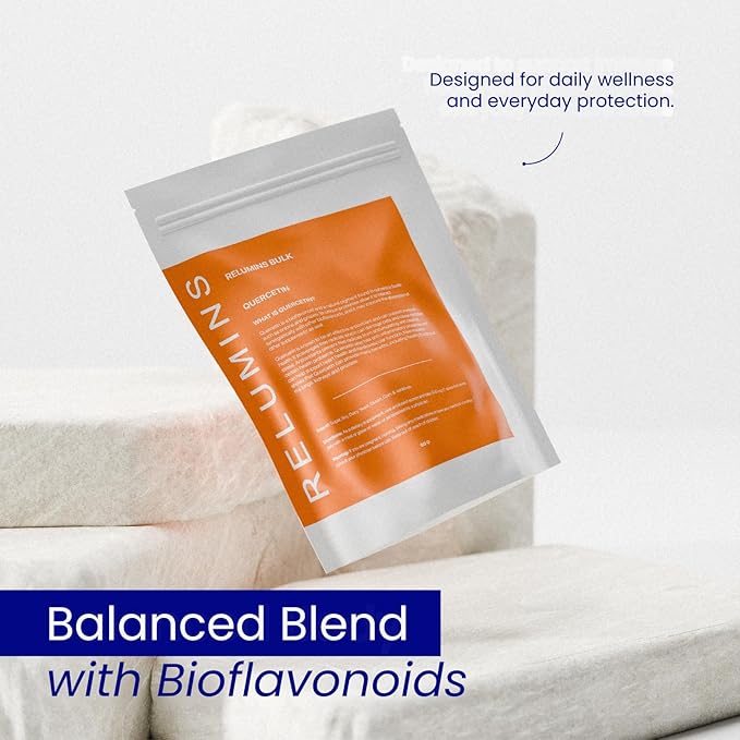 Relumins PUREPOWDER Quercetin - Immune Support Antioxidant Boost and Overall Wellness - 50g Bulk Powder