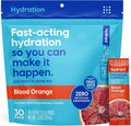 Hydrant - Hydration Powder Blood Orange Flavor 30 Individual Instant Electrolyte Rehydration Packets - Low Sugar Drink Mix for Daily Use Travel &amp Workouts