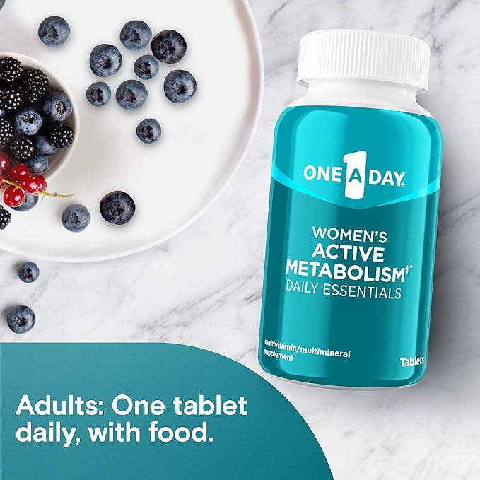 A Day Women's Active Metabolism Daily EssentialMultivitamin for WomenMetabolism SupportVitamins for Women with All 8 B-VitaminsVitamin DMagnesium &amp More120 Count (Pack of 2)