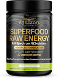 FREZZOR Superfood Raw Energy Powder with UAF1000+ All-Natural Hemp Protein Energy Packed Full Spectrum Plant Proteins Amino Acids &amp Antioxidants Prebiotic Probiotic 500g 50 Scoops 1 Count