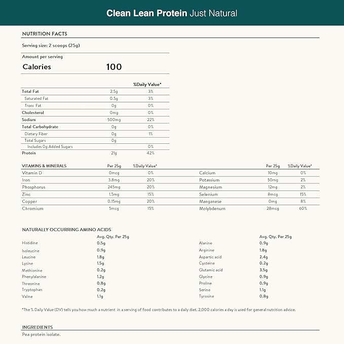 Nuzest Vegan Pea Protein Powder - Clean Lean Protein 20 Servings 20g Protein Unflavored Protein Shake Mix + Sports Shaker Bottle 24oz