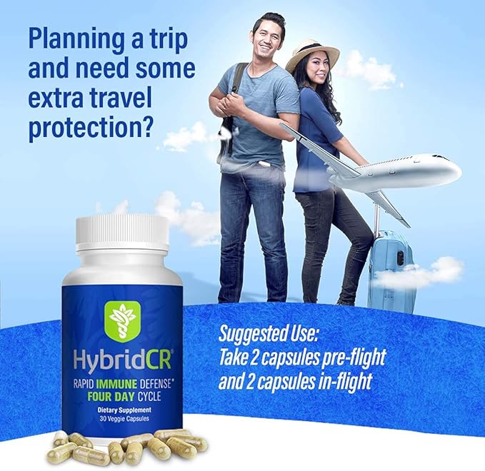 HybridCR Rapid Immunity Supplement | Zinc Echinacea Andrographis Ginseng Selenium Gluten-Free &amp Non-GMO | 5-in-1 Immune Support Supplement | Pharmacist Formulated 1 Month Supply (30 Veggie Ca