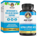 Ancient Bliss Alpha Lipoic Acid Supplement Antioxidant and Energy Support ALA Supplement with Bioperine No Gluten and Soy 600mg per Serving 60 Vegan Capsules