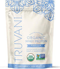 Truvani Organic Whey Protein Powder | Vanilla | 20g Grass Fed Whey Protein | 20 Servings | USDA Organic &amp Non-GMO | Gluten Free | No Gums No Soy No Stevia No Added Sugars
