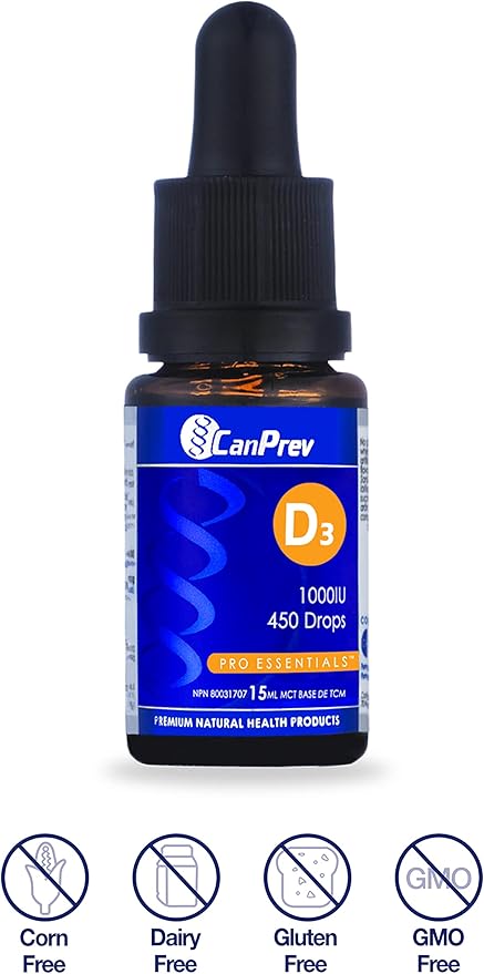 CanPrev D3 Drops 1000iu mct Oil Base 0.5 Ounce