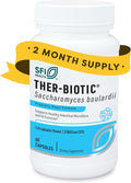 Klaire Labs SFI Health Saccharomyces Boulardii Gut Probiotics for Women &amp Men - 5 Billion CFU Yeast Probiotics for Digestive Health Immune Support &amp Diarrhea Relief (60 ct)