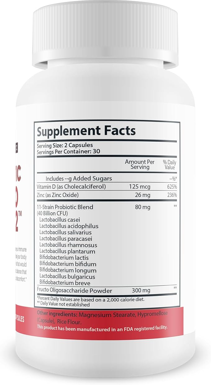 Probiotic Gluco Type 2 - Probiotic for Blood Balance Blood Pressure &amp Immune Support - Probiotic Immune Function for Blood Health - Probiotics for Blood Balance