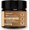 Herbana NAD+ Support Complex Advanced Cellular Energy Formula with Nicotinamide Riboside Trans-Resveratrol Quercetin 60 Capsules 30-Day Supply
