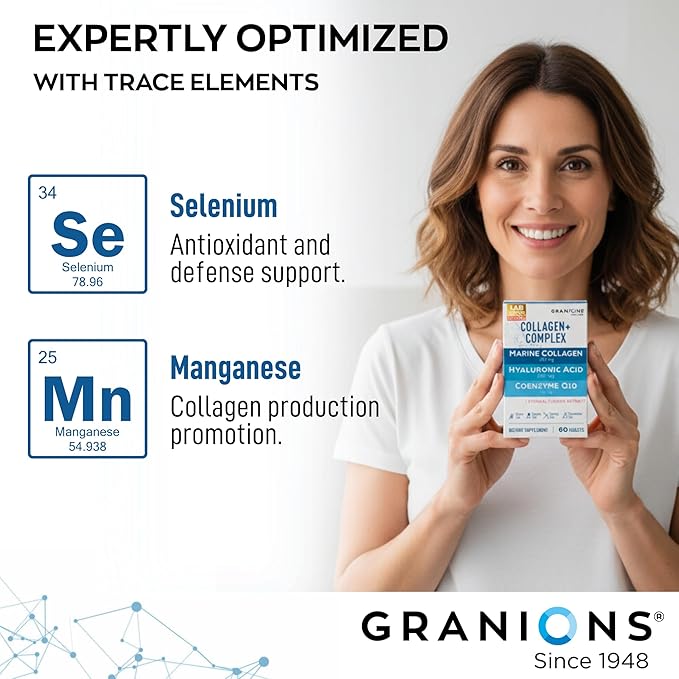 Marine Collagen Pills Complex – 200mg Hyaluronic Acid Supplement Coenzyme Q10 CoQ10 Hydrolyzed Marine Collagen Peptides Eternal Flower Hydration Age Defense Supplements - 60 Sealed Tablets