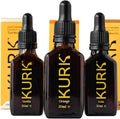 Kurk Essential Liquid Turmeric Curcumin Supplement Turmeric Drops Oil for Advanced Everyday Wellness Focus &amp Energy 185x More Absorbable Than Powders Plant-Based (Trio) (3 x 1 Fl Oz)