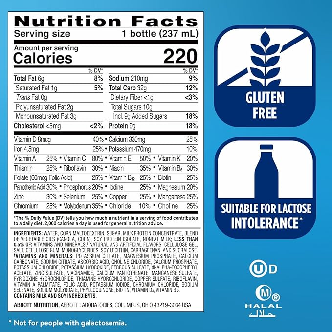 Ensure Original Butter Pecan Nutrition Shake | Small Meal Replacement Shake | Ready To Drink | 9g Protein 27 Vitamins and Minerals | 8 fl oz - 24 Pack