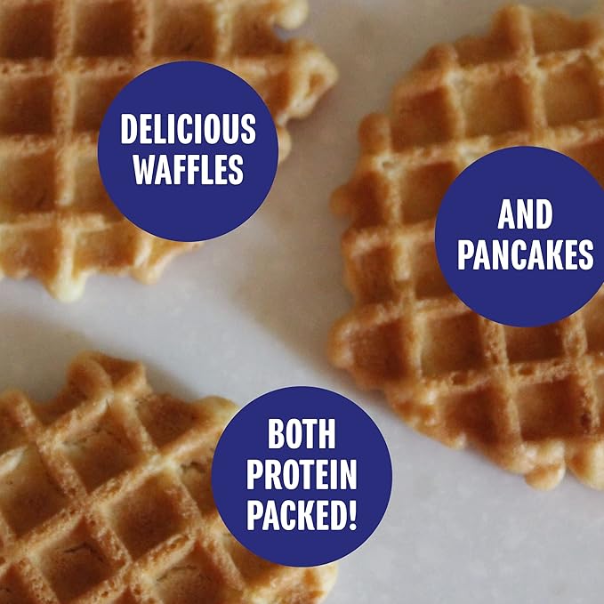 Protein Pancake Mix &amp Protein Waffle Mix by Phoros Nutrition 30g of Protein Low Carb High Protein Keto-Friendly Whey Protein Whole Grain Oats Whole Wheat Pancakes Just Add Water (Cinnamon)