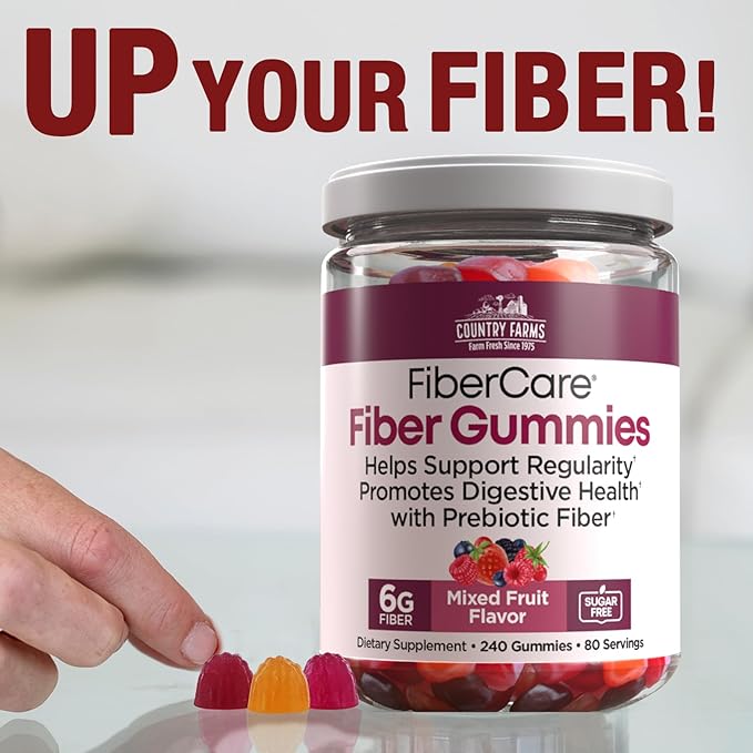 Exquisite Fiber Gummies for Digestive Health 240 Count Sugar Free