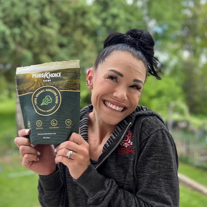 Organic Greens Superfood Powder USA Grown - Kale Wheatgrass Broccoli Astragalus Spirulina &amp Chlorella USA Grown (10.6 oz 1 Month Supply)