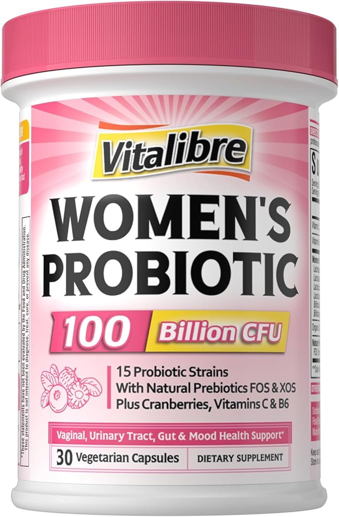Probiotics for Women 100 Billion CFU 15 Strains 30 Capsules and 120 Capsules Magnesium Citrate 420mg with Vitamin D3 &amp B6