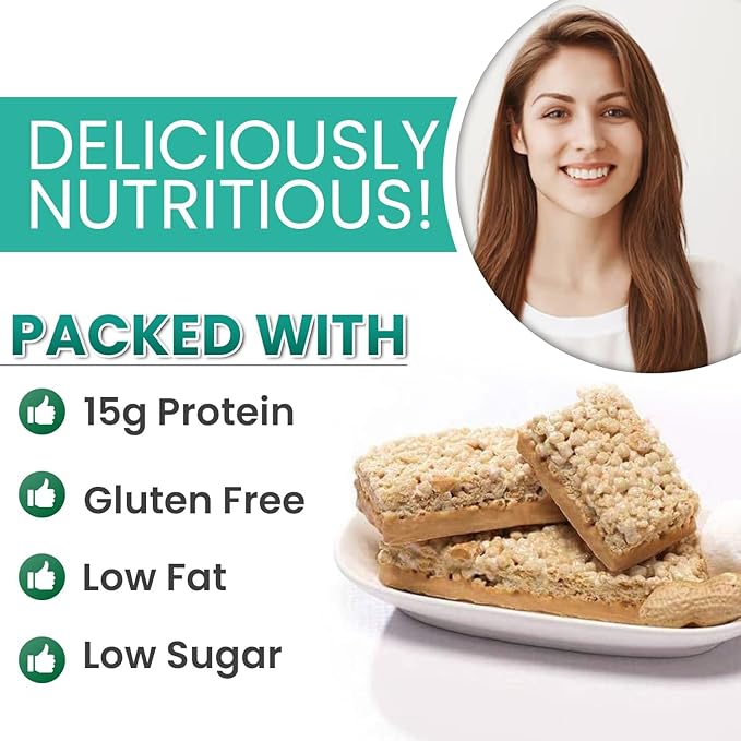 ProtiWise Protein Bar – 15g Protein Low Carb Low Sugar High Fiber Low Calorie Meal Replacement Nutrition Bar Healthy Snack for Weight Management Diet (Caramel Nut)-Pack of 2 (7/Box)