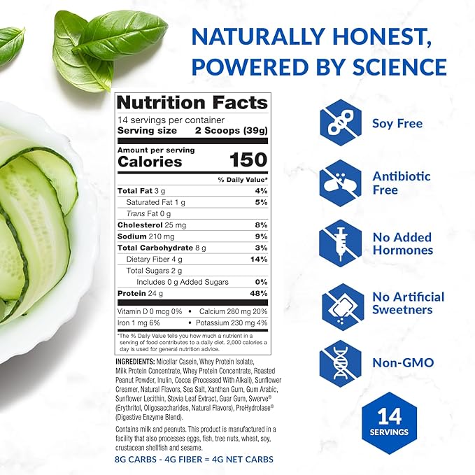 BioTrust Low Carb Protein Powder – Delicious Whey &amp Casein Blend from Grass-Fed Hormone Free Cows – Non GMO Gluten Free (Chocolate Peanut Butter)
