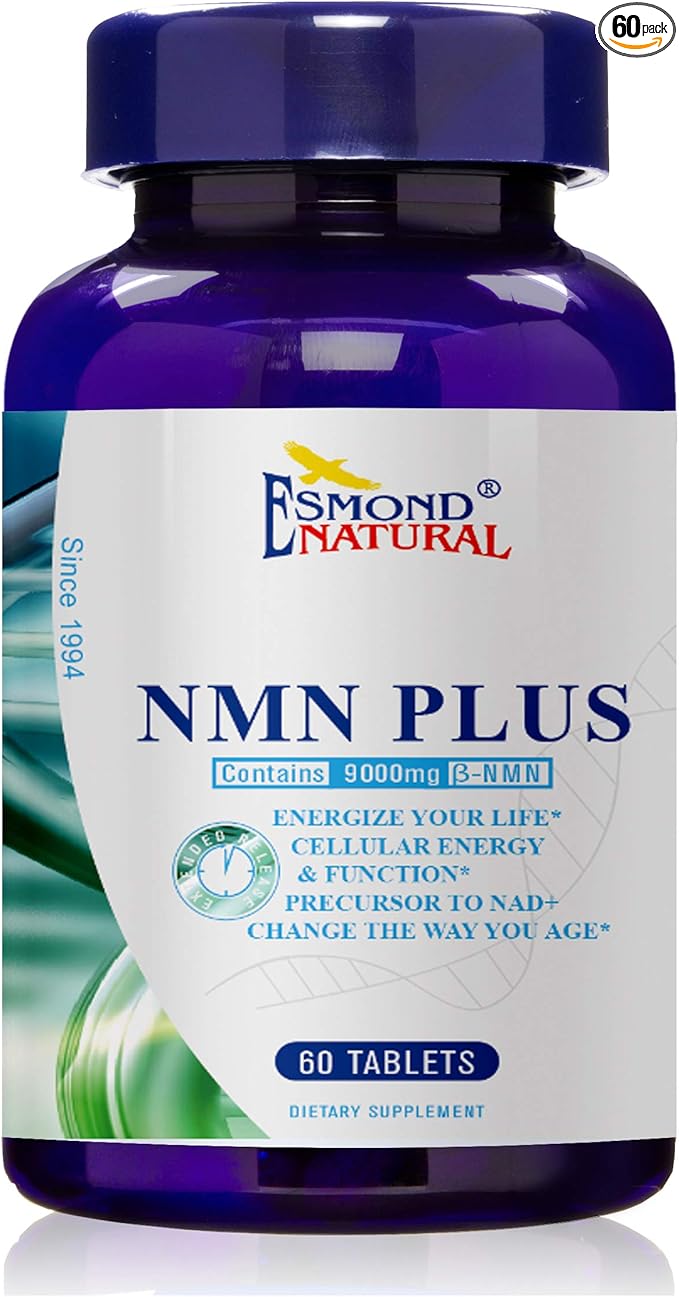 NMN Plus (Changes The Way You Age 300mg NMN+30mg Trans Resveratrol Total 9000mg Beta-NMN) GMP Natural Product Assn Certified Made in USA - 330mg 60 Tablets