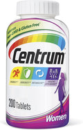 Centrum Multivitamin Tablet for Women Multivitamin/Multimineral Supplement with Iron Vitamins D3 B and Antioxidants - 200 Count
