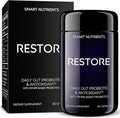 RESTORE Limited Edition | Digestive Probiotics &amp Antioxidant Daily Supplement | Supports IBS &amp Gut Health | 4 Clinically Proven Strains with 3 Spore-Based Probiotics | 60 Caps | 30 Day Supply
