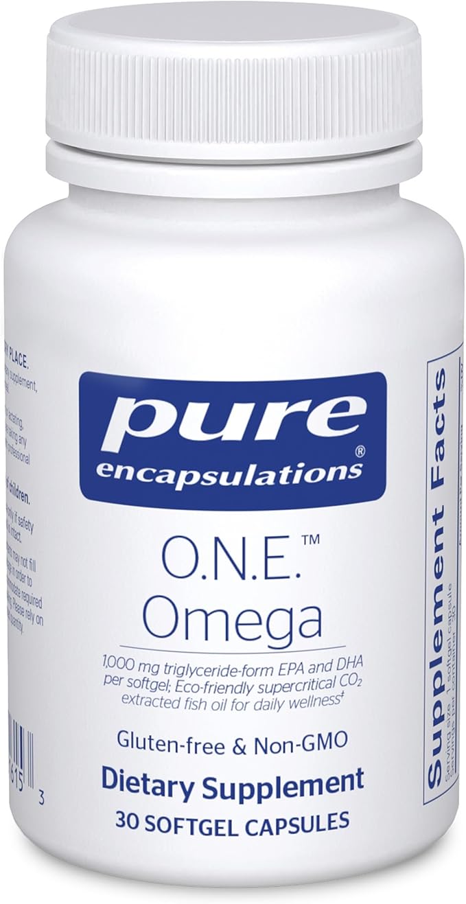 Pure Encapsulations O.N.E. Omega - Fish Oil Supplement for Heart Health Joints Skin Eyes and Cognition* - Fish Oil Concentrate with EPA and DHA - 30 Softgel Capsules