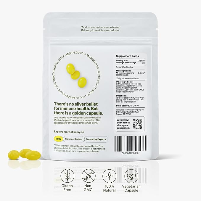 IMMY Immune Supplement for Mood Support and Gut Health 90 ct. - Supports Joint Relief Focus &amp Mood Support Natural Calming Aid