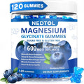 Magnesium Glycinate Gummies 600mg Sugar Free Magnesium Potassium Supplement for Adults with Magnesium L-Threonate Vitamin D B6and CoQ10 for Sleep Body Support and Relaxation120 Count