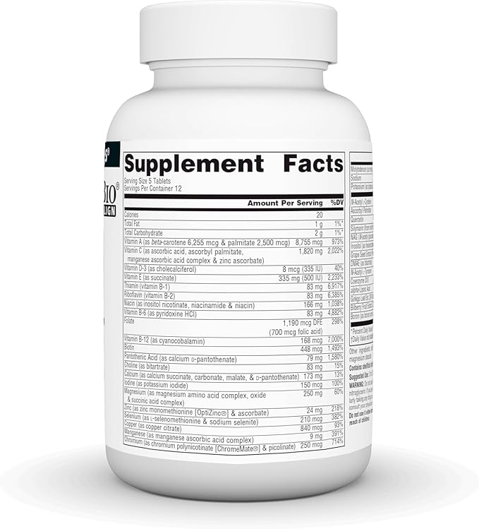 Source Naturals Elan Vital Multiple - Supports Brain Heart Liver Immune Energy Boost* - 60 Tablets