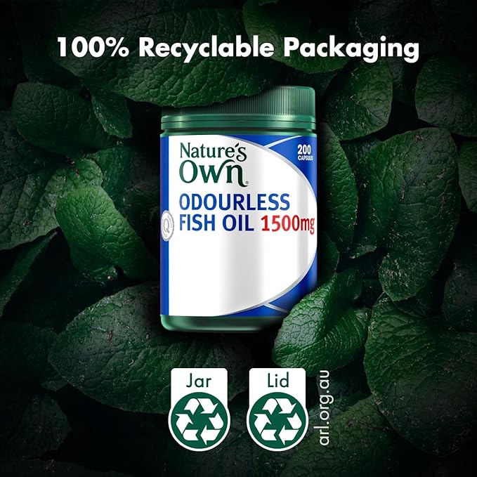 Nature's Own Omega 3 High Strength Odourless Fish Oil 1500 MG X 200 Caps